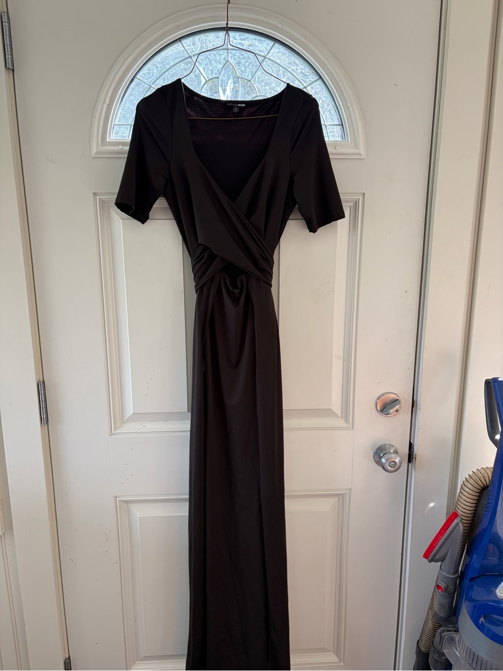 Fashion Nova Black Wrap Maxi Dress